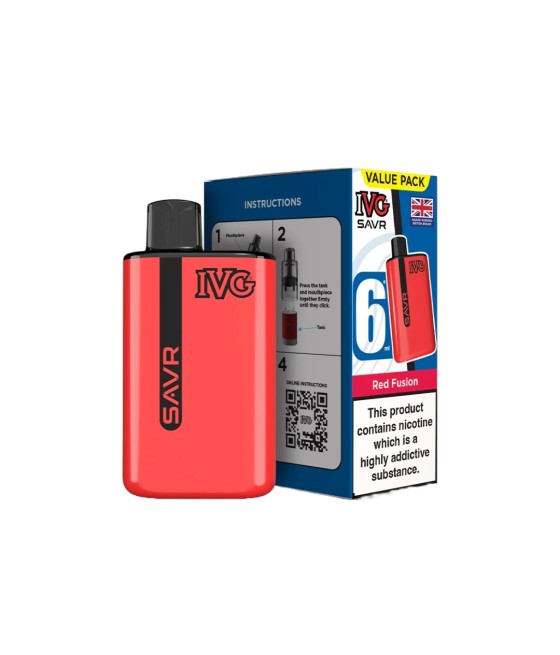 20mg I VG SAVR Prefilled Pod Vape Kit 3000 Puffs
