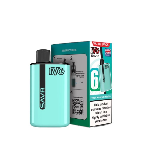 20mg I VG SAVR Prefilled Pod Vape Kit 3000 Puffs