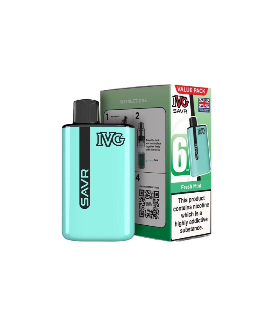 20mg I VG SAVR Prefilled Pod Vape Kit 3000 Puffs