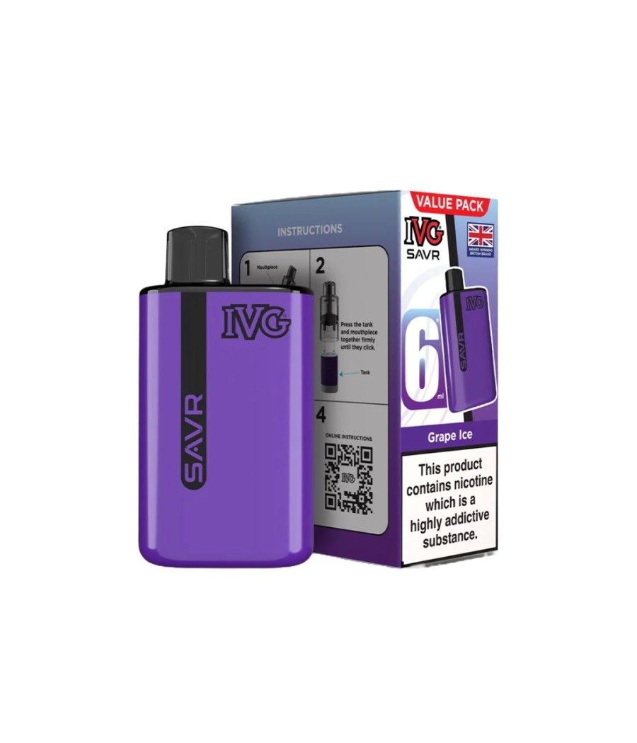 20mg I VG SAVR Prefilled Pod Vape Kit 3000 Puffs