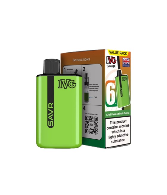 20mg I VG SAVR Prefilled Pod Vape Kit 3000 Puffs