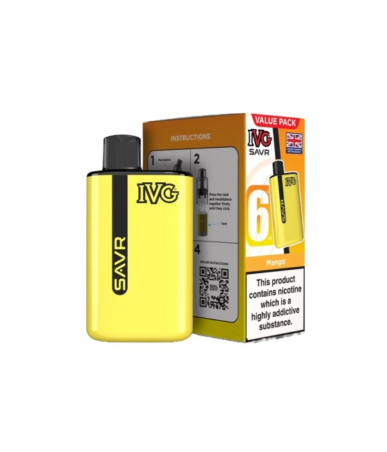 20mg I VG SAVR Prefilled Pod Vape Kit 3000 Puffs