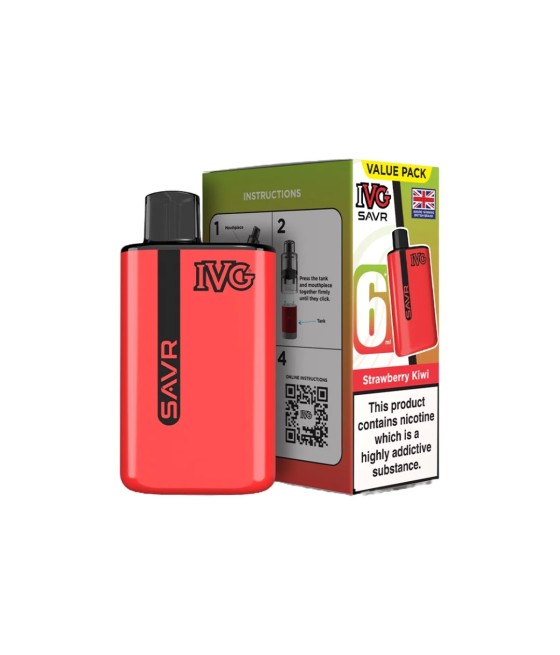 20mg I VG SAVR Prefilled Pod Vape Kit 3000 Puffs