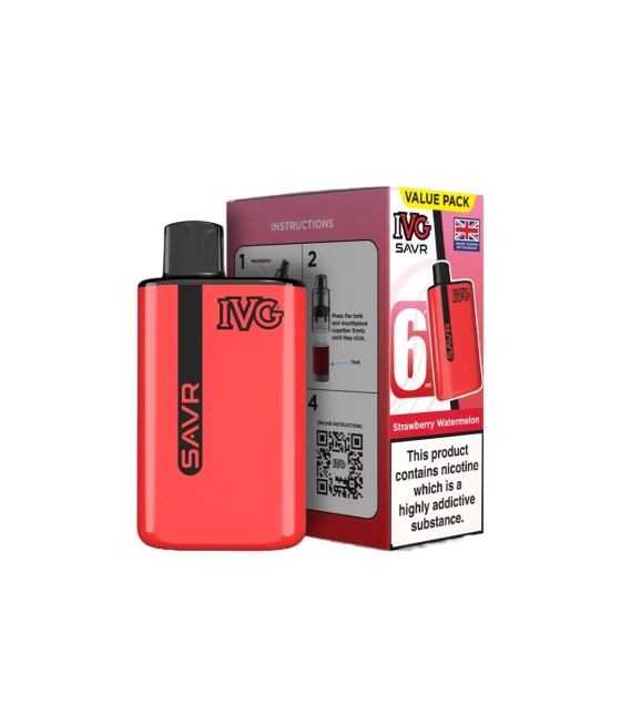 20mg I VG SAVR Prefilled Pod Vape Kit 3000 Puffs