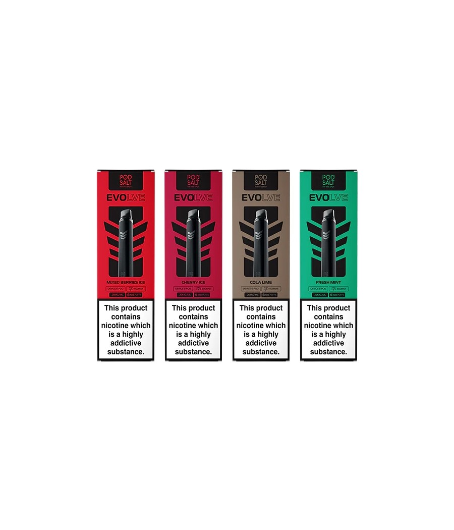 20mg Pod Salt Evolve Pen Starter Kit  600 Puff