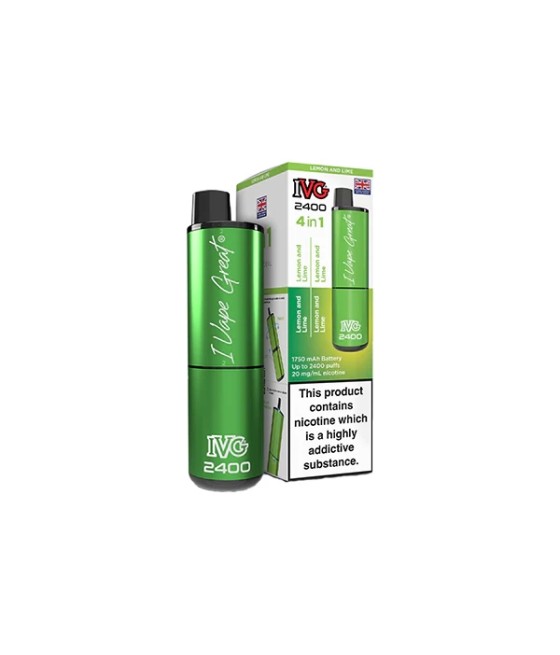 20mg IVG 2400 4 in 1 Pod Rechargeable Vape Kit 2400 Puffs