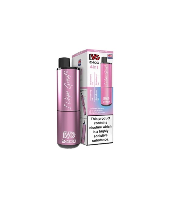 20mg IVG 2400 4 in 1 Pod Rechargeable Vape Kit 2400 Puffs