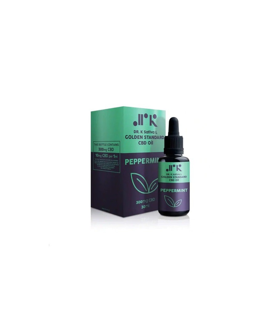 Buy Peppermint Golden Standard 300mg CBD Oil - 30ml | Dr K CBD