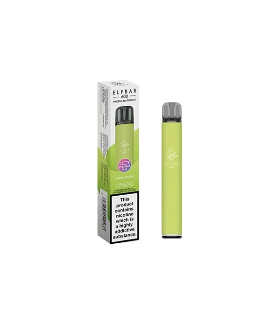 20mg Elf Bar 600 Prefilled Pod Vape Kit 600 Puffs