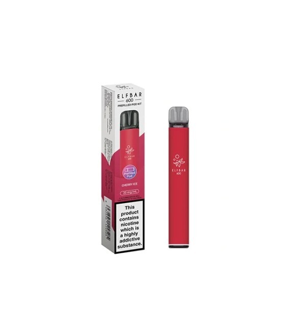 20mg Elf Bar 600 Prefilled Pod Vape Kit 600 Puffs