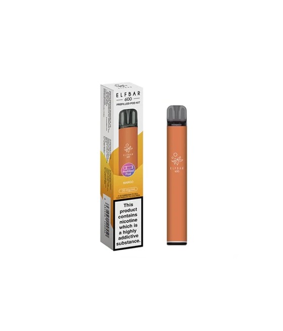20mg Elf Bar 600 Prefilled Pod Vape Kit 600 Puffs