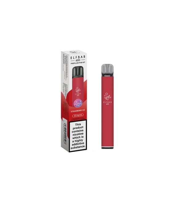 20mg Elf Bar 600 Prefilled Pod Vape Kit 600 Puffs