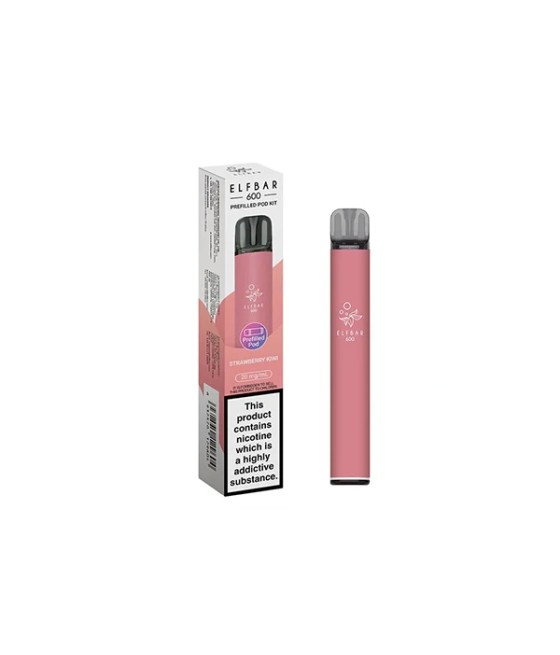 20mg Elf Bar 600 Prefilled Pod Vape Kit 600 Puffs