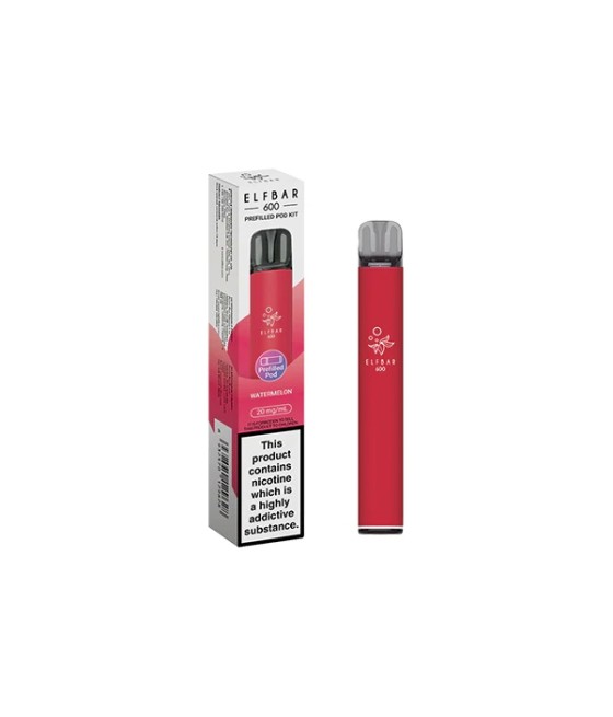 20mg Elf Bar 600 Prefilled Pod Vape Kit 600 Puffs