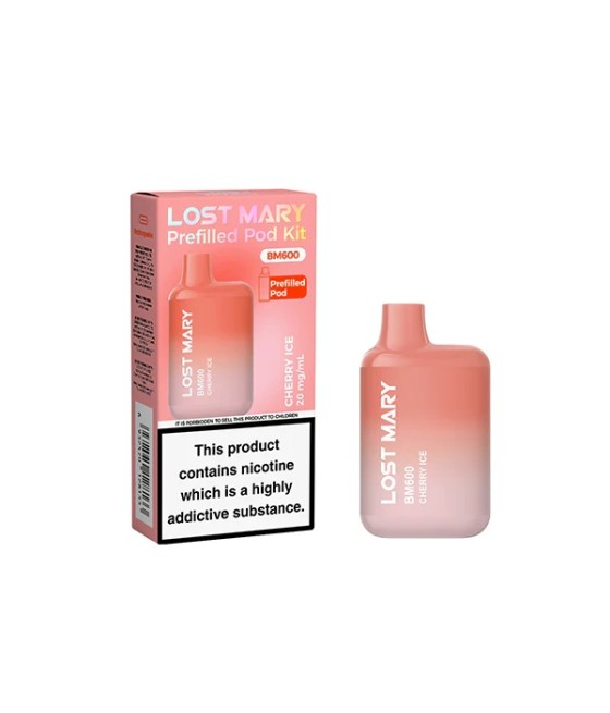 20mg Lost Mary BM600 Prefilled Pod Vape Kit 600 Puffs