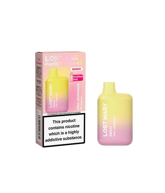 20mg Lost Mary BM600 Prefilled Pod Vape Kit 600 Puffs