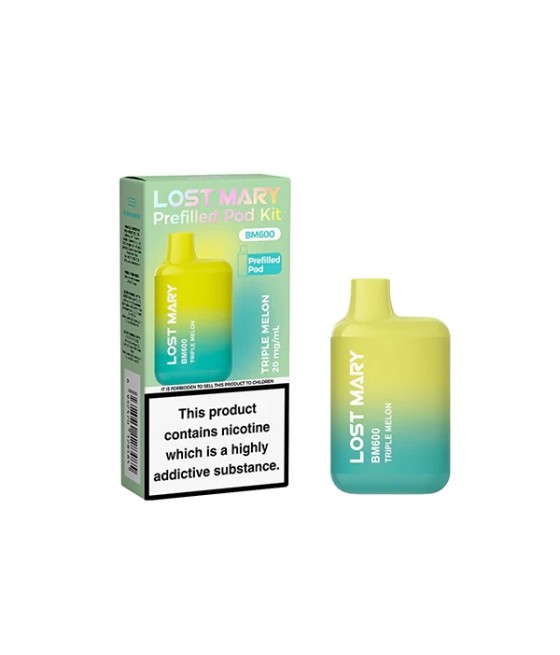 20mg Lost Mary BM600 Prefilled Pod Vape Kit 600 Puffs
