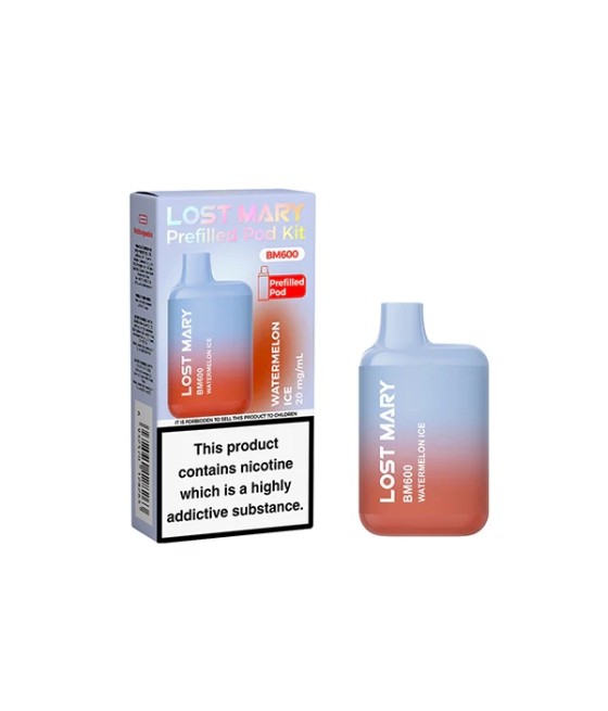 20mg Lost Mary BM600 Prefilled Pod Vape Kit 600 Puffs