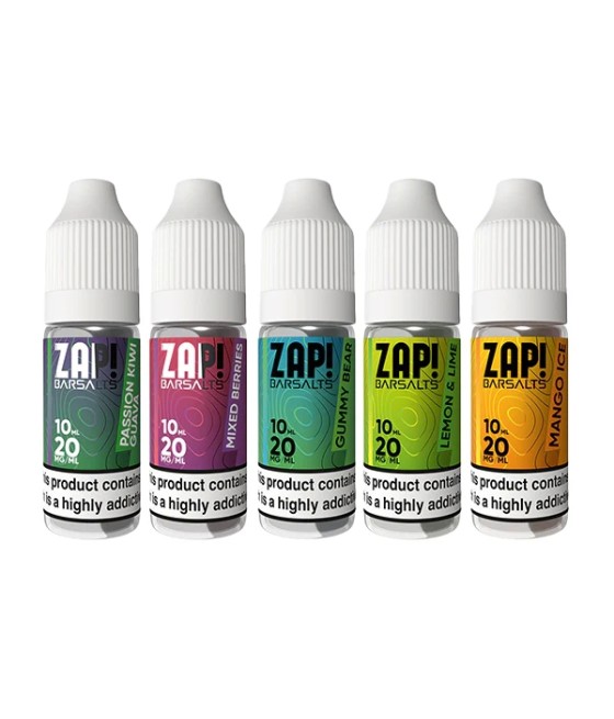 20mg ZAP! Bar Salts Nic Salt 10ml (50VG/50PG)