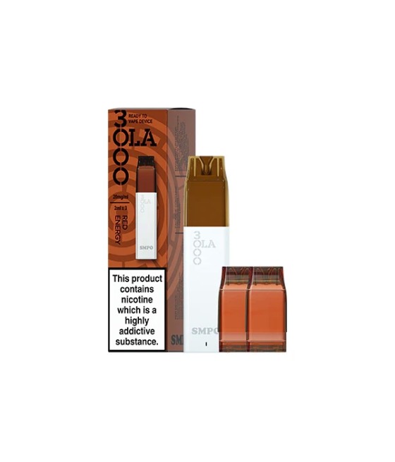 20mg SMPO Ola 3000 Prefilled Pod Vape Kit - 2ml (Pack of 3)