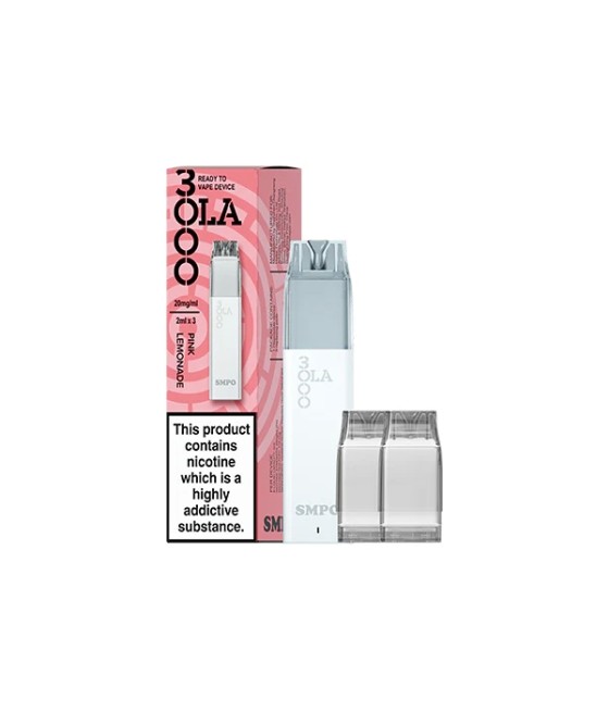 20mg SMPO Ola 3000 Prefilled Pod Vape Kit - 2ml (Pack of 3)