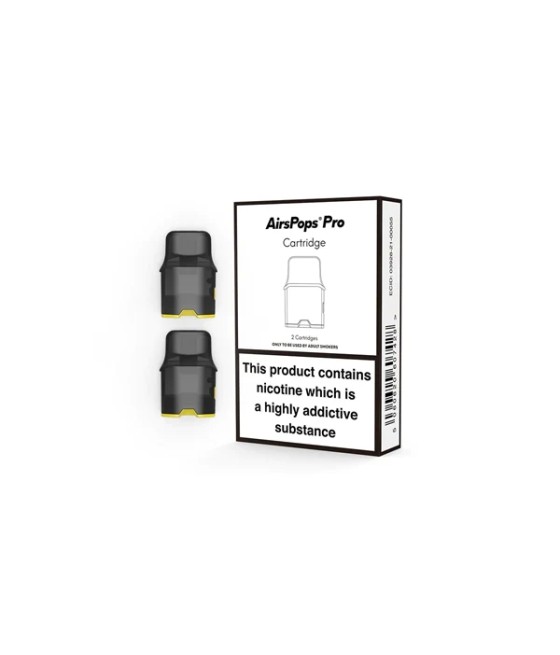 AirsPops By AIRSCREAM Replacement Pro Pod Cartridges 2PCS 2ml (No Coils Included)