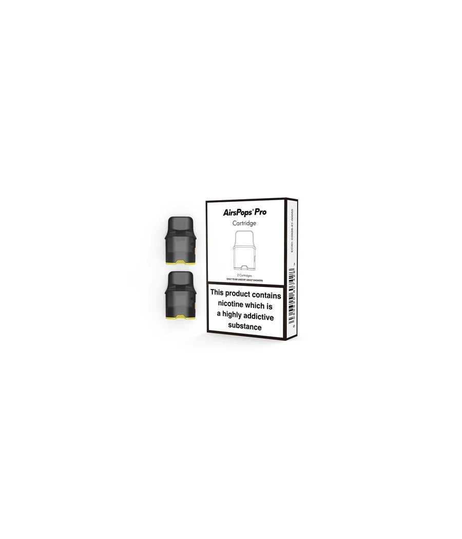 AirsPops By AIRSCREAM Replacement Pro Pod Cartridges 2PCS 2ml (No Coils Included)