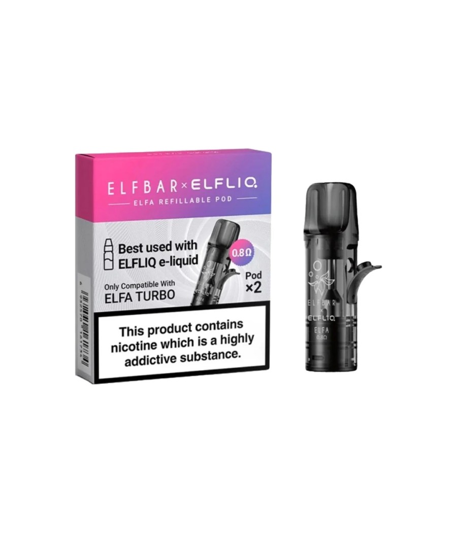 Elfliq Elfa Turbo Refillable Pods 2ml - 2 pcs (0.8Ohm)