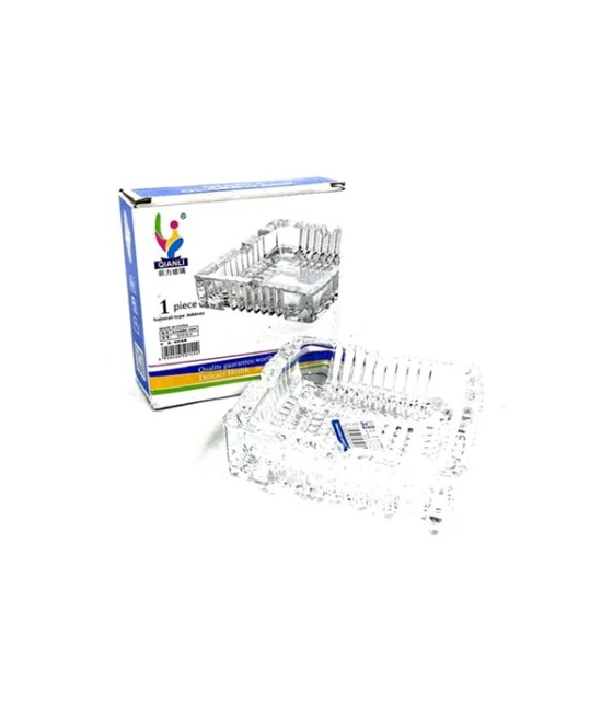 Qianli Natural Type Square Clear Glass Ash Tray- G1019-3