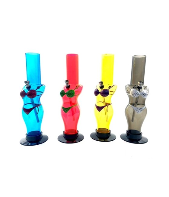 6 x 14" Bikini Design Acrylic Bong - FA16 (GS1980)
