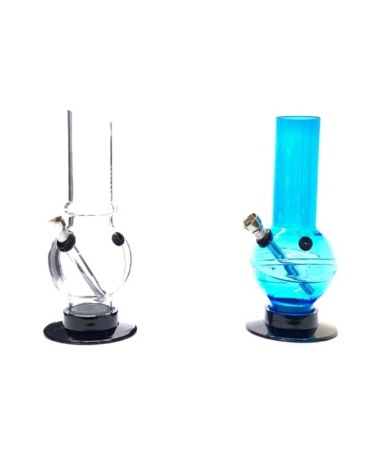 8" Mixed Colour Plain  Acrylic Bong - FB 0239