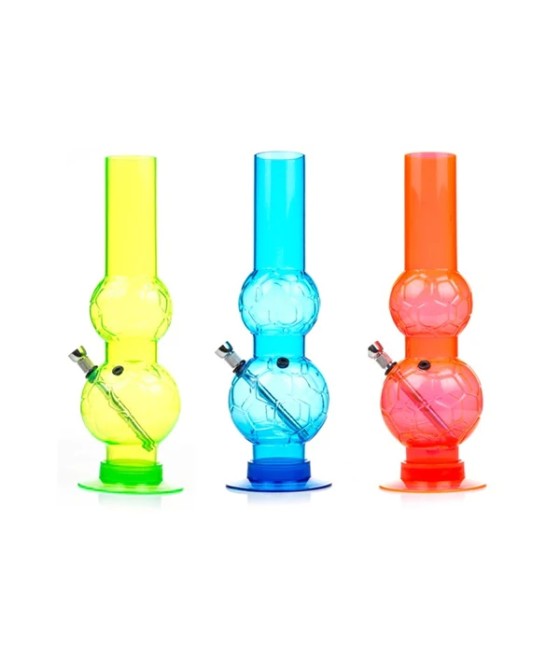 6 x 14" Medium Football Shaped Acrylic Bong - 10377
