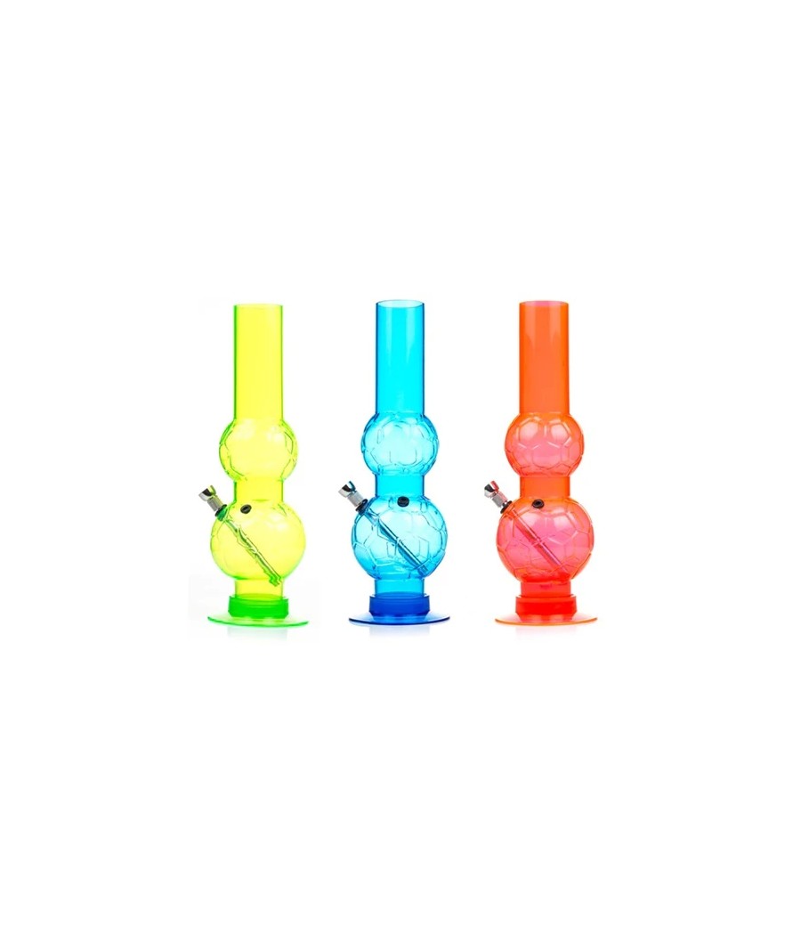 6 x 14" Medium Football Shaped Acrylic Bong - 10377