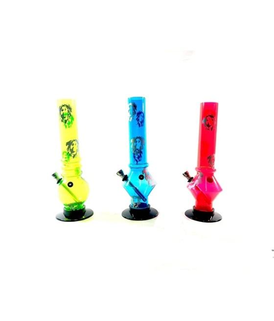 6 x Small Bob Marley Printed Acrylic Bong - FMP Bob