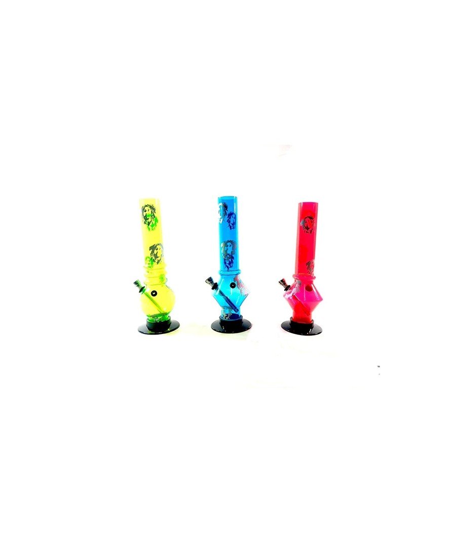6 x Small Bob Marley Printed Acrylic Bong - FMP Bob