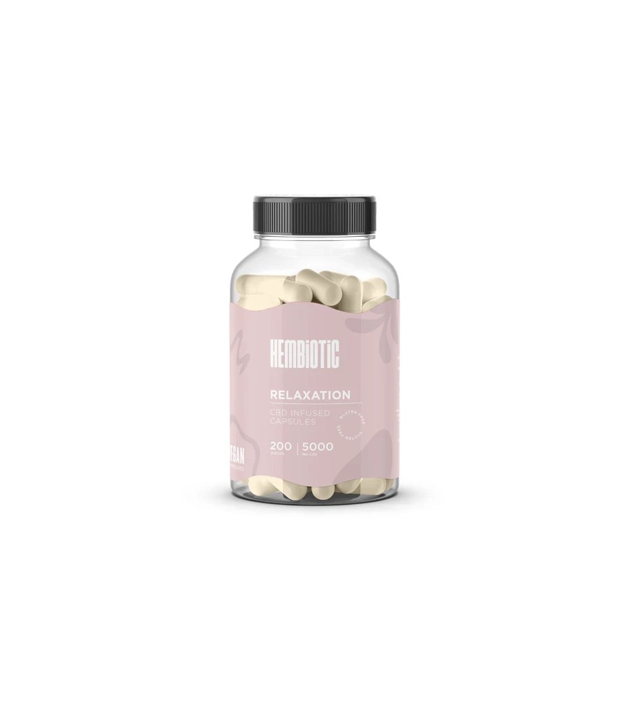 Hembiotic 5000mg Bulk Functional CBD Capsules - 200 Caps