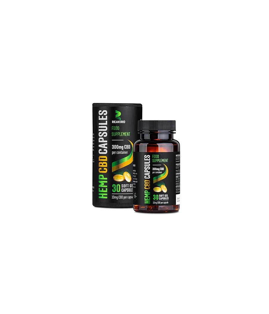 Reakiro 300mg Full Spectrum CBD Soft Gel Capsules - 30 Caps (BUY 1 GET 1 FREE)