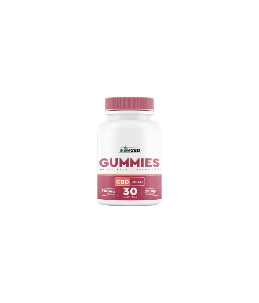 Bullet CBD 750mg CBD Isolate Gummies - 30 Pieces