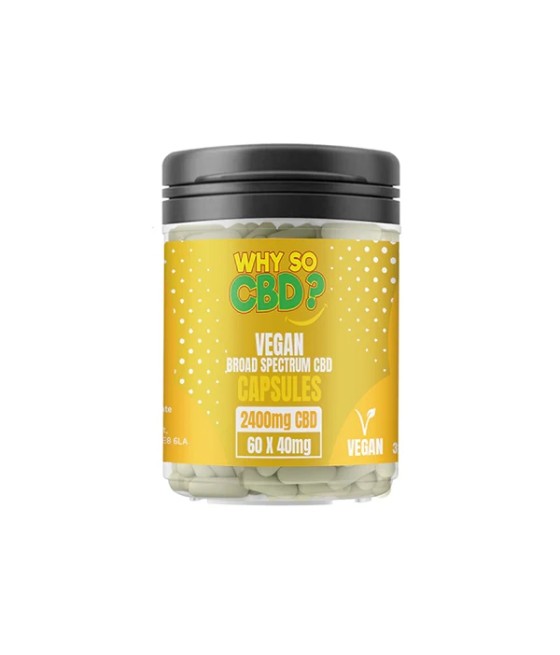 Why So CBD? 2400mg Broad Spectrum CBD Vegan Capsules - 60 Caps