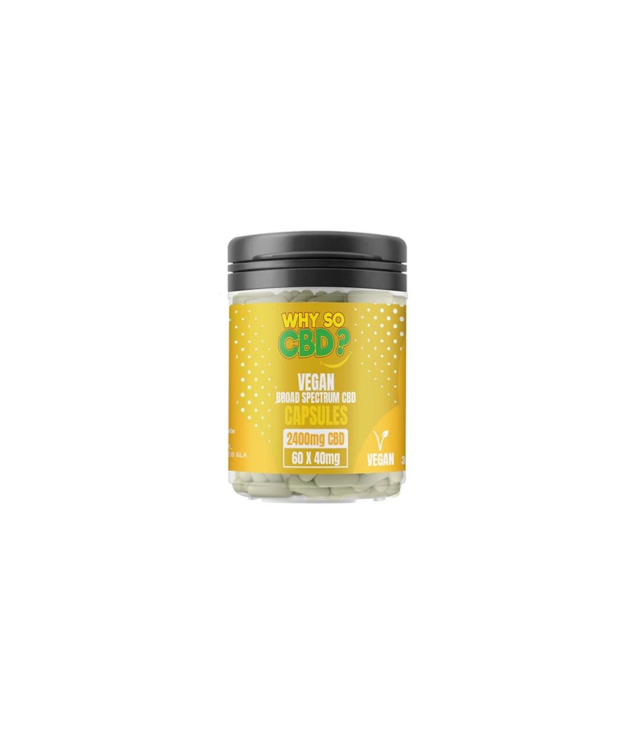 Why So CBD? 2400mg Broad Spectrum CBD Vegan Capsules - 60 Caps