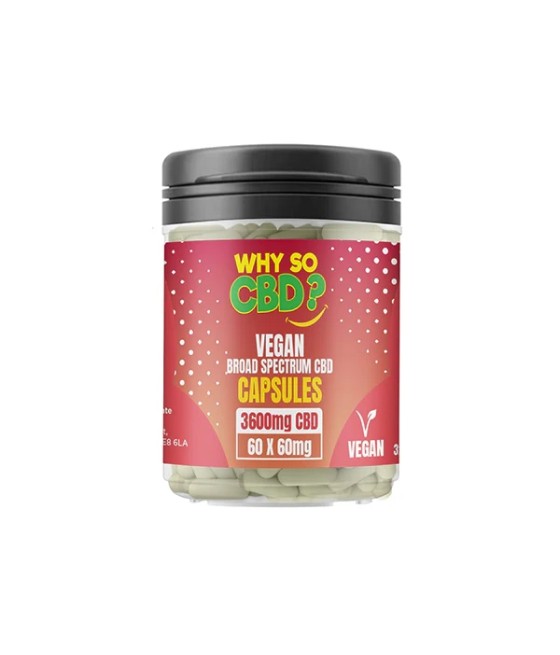 Why So CBD? 3600mg Broad Spectrum CBD Vegan Capsules - 60 Caps