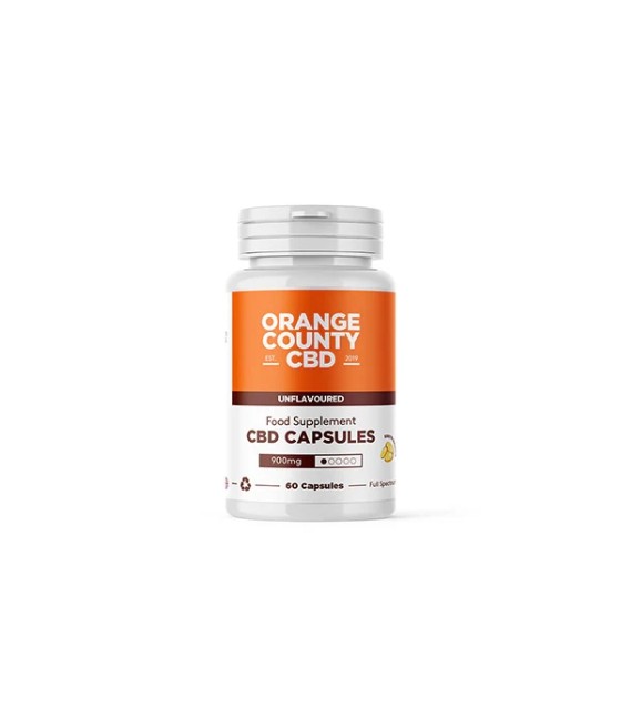 Orange County CBD 900mg Full Spectrum CBD Capsules - 60 Caps