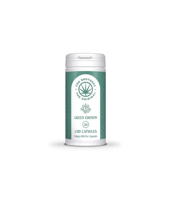 CBD Brothers Green Edition 1050mg CBD/CBDA Vegan Capsules - 30 Caps