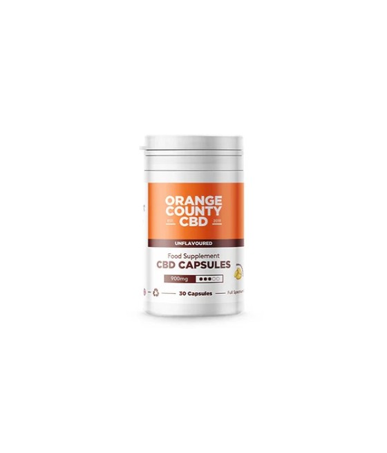 Orange County CBD 900mg Full Spectrum CBD Capsules - 30 Caps