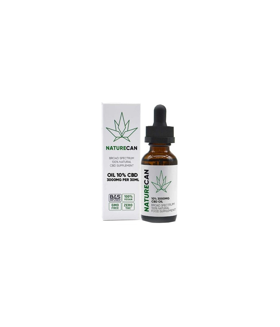 Buy 10% 3000mg CBD Broad Spectrum MCT Oil 30ml | Naturecan