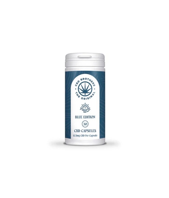 CBD Brothers Blue Edition 375mg CBD/CBDA Vegan Capsules - 30 Caps