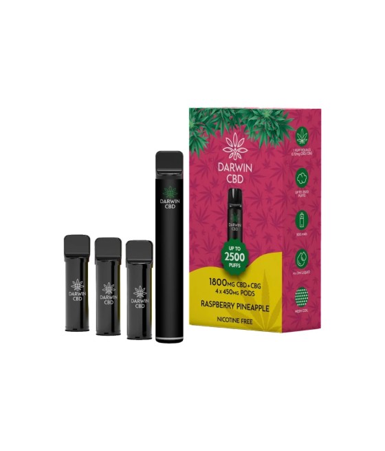 1800mg Darwin CBD + CBG 4 in 1 Pod Vape Kit 2500 Puffs