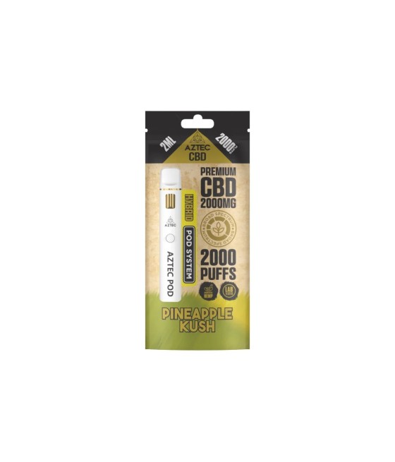 Aztec CBD 2000mg Broad Spectrum Starter Pro Pod Vape Kit 2000 Puffs