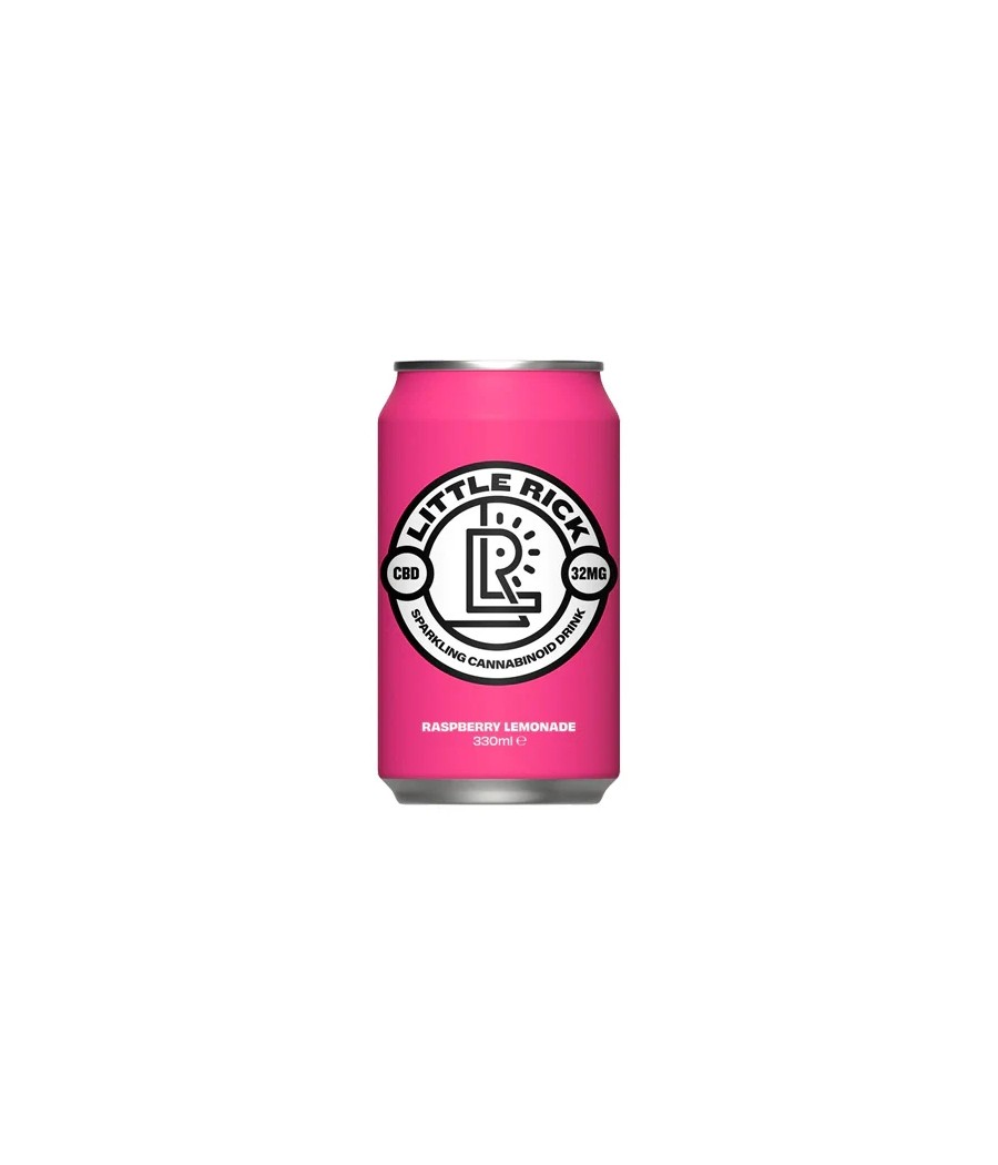 12 x Little Rick 32mg CBD Sparkling 330ml Raspberry Lemonade