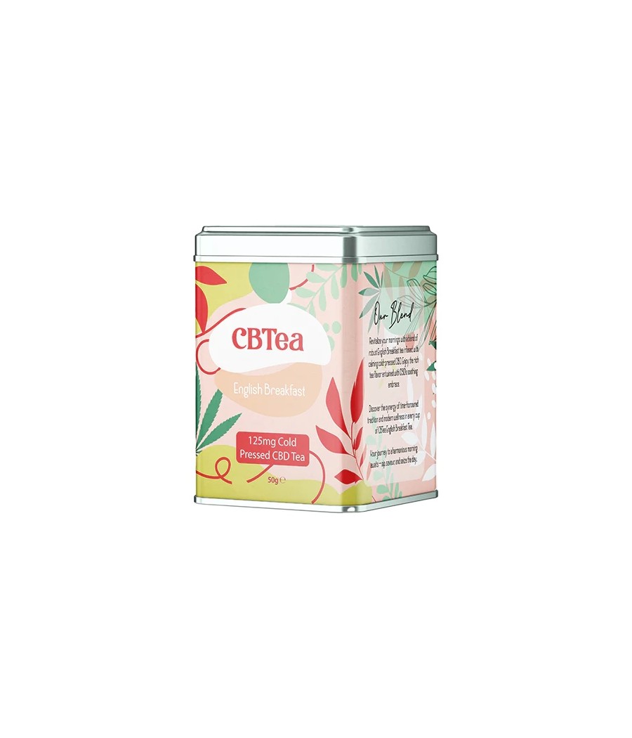 CBTea 125mg Cold Pressed Full Spectrum CBD English Breakfast 50g